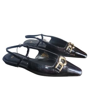H&M Black Flat Slingback Shoes 37